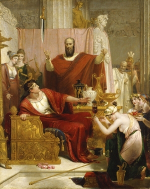 [img] Sword of Damocles by Richard Westall (1812)